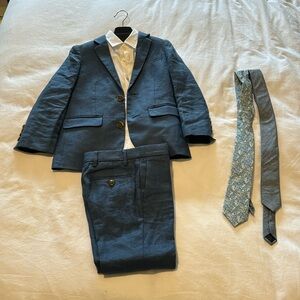 Boys Jcrew Navy Linen Suit